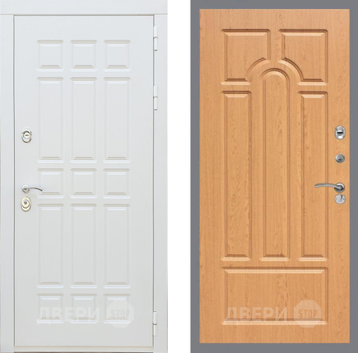 Входная металлическая Дверь Рекс (REX) 8 Силк Сноу FL-58 Дуб в Орехово-Зуево