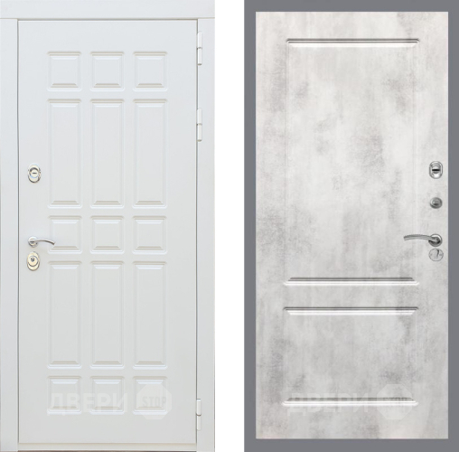 Входная металлическая Дверь Рекс (REX) 8 Силк Сноу FL-117 Бетон светлый в Орехово-Зуево