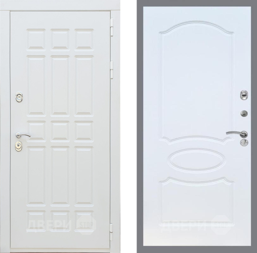 Входная металлическая Дверь Рекс (REX) 8 Силк Сноу FL-128 Белый ясень в Орехово-Зуево