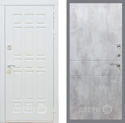 Входная металлическая Дверь Рекс (REX) 8 Силк Сноу FL-290 Бетон светлый в Орехово-Зуево