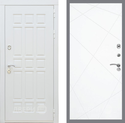 Входная металлическая Дверь Рекс (REX) 8 Силк Сноу FL-291 Силк Сноу в Орехово-Зуево