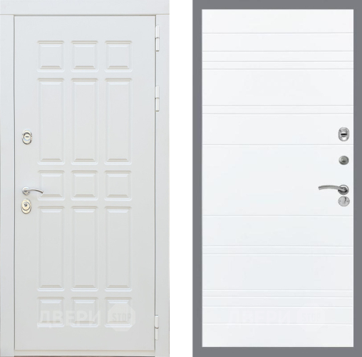 Входная металлическая Дверь Рекс (REX) 8 Силк Сноу Line Силк Сноу в Орехово-Зуево