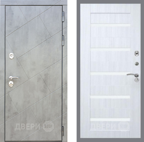 Входная металлическая Дверь Рекс (REX) 22 СБ-14 стекло белое Сандал белый в Орехово-Зуево