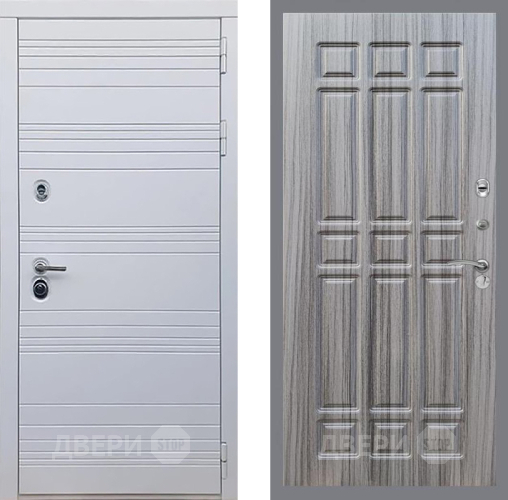 Входная металлическая Дверь Рекс (REX) 14 Силк Сноу FL-33 Сандал грей в Орехово-Зуево