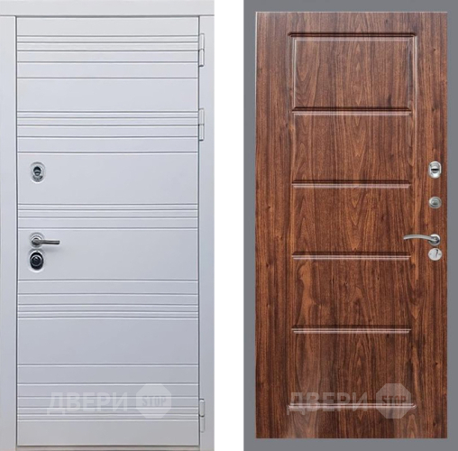 Входная металлическая Дверь Рекс (REX) 14 Силк Сноу FL-39 орех тисненый в Орехово-Зуево