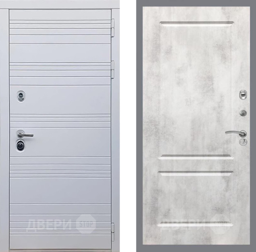 Входная металлическая Дверь Рекс (REX) 14 Силк Сноу FL-117 Бетон светлый в Орехово-Зуево
