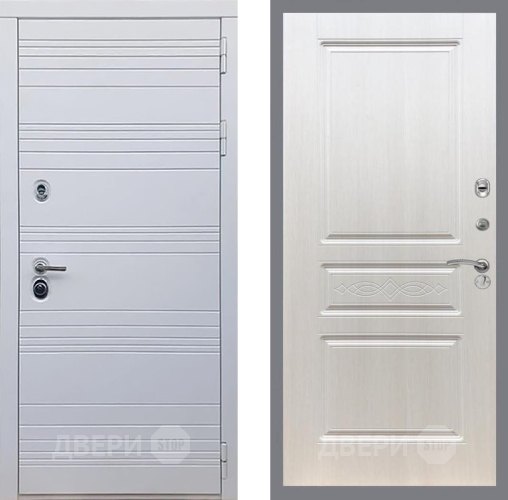 Входная металлическая Дверь Рекс (REX) 14 Силк Сноу FL-243 Лиственница беж в Орехово-Зуево