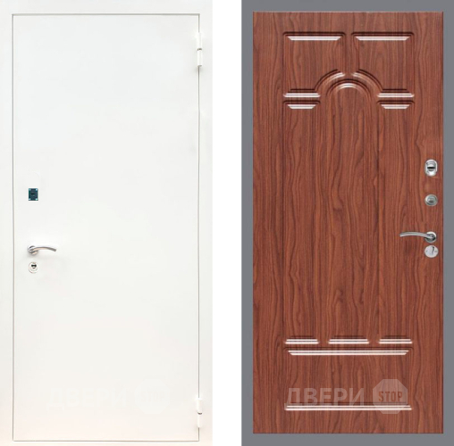 Дверь Рекс (REX) 1А Белая шагрень FL-58 орех тисненый в Орехово-Зуево