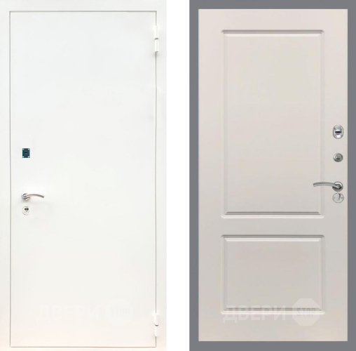 Входная металлическая Дверь Рекс (REX) 1А Белая шагрень FL-117 Шампань в Орехово-Зуево