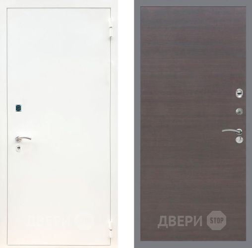 Входная металлическая Дверь Рекс (REX) 1А Белая шагрень GL венге поперечный в Орехово-Зуево