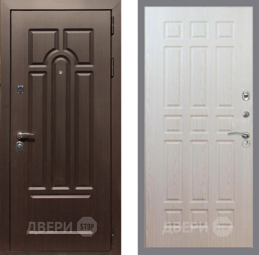 Входная металлическая Дверь Рекс (REX) Эврика FL-33 Беленый дуб в Орехово-Зуево