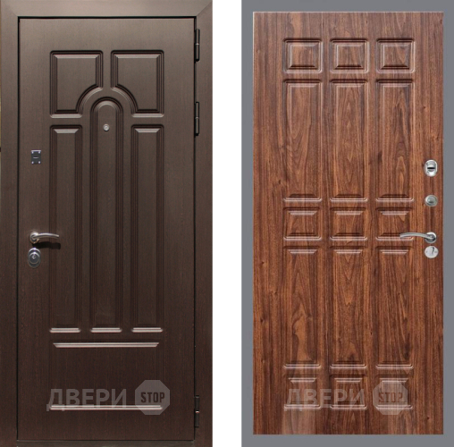 Входная металлическая Дверь Рекс (REX) Эврика FL-33 орех тисненый в Орехово-Зуево