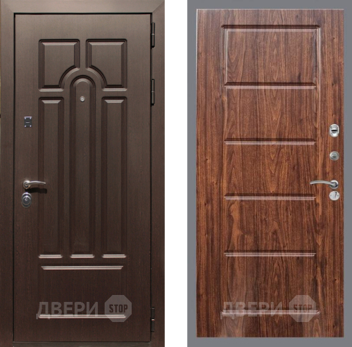 Дверь Рекс (REX) Эврика FL-39 орех тисненый в Орехово-Зуево