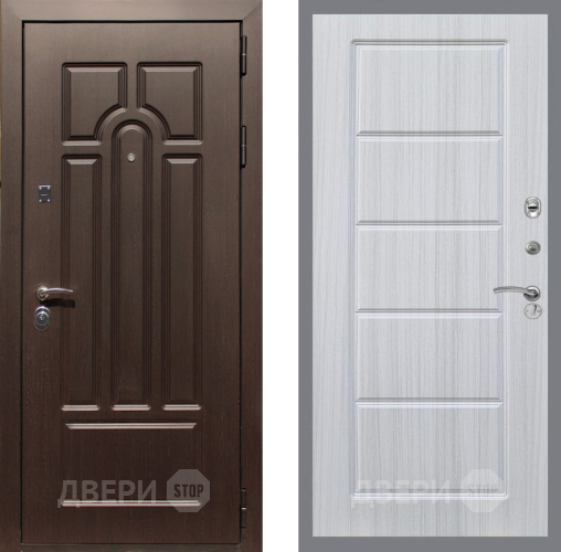 Входная металлическая Дверь Рекс (REX) Эврика FL-39 Сандал белый в Орехово-Зуево