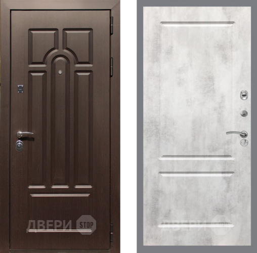 Входная металлическая Дверь Рекс (REX) Эврика FL-117 Бетон светлый в Орехово-Зуево