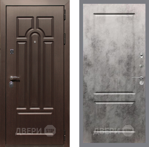 Входная металлическая Дверь Рекс (REX) Эврика FL-117 Бетон темный в Орехово-Зуево