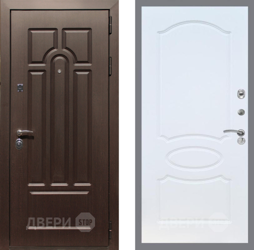 Входная металлическая Дверь Рекс (REX) Эврика FL-128 Белый ясень в Орехово-Зуево