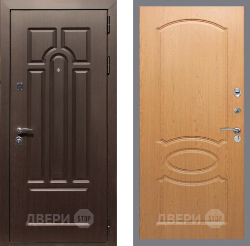 Входная металлическая Дверь Рекс (REX) Эврика FL-128 Дуб в Орехово-Зуево