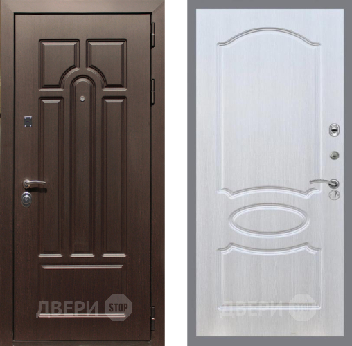 Входная металлическая Дверь Рекс (REX) Эврика FL-128 Лиственница беж в Орехово-Зуево