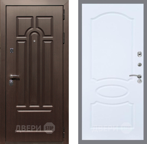 Входная металлическая Дверь Рекс (REX) Эврика FL-128 Силк Сноу в Орехово-Зуево