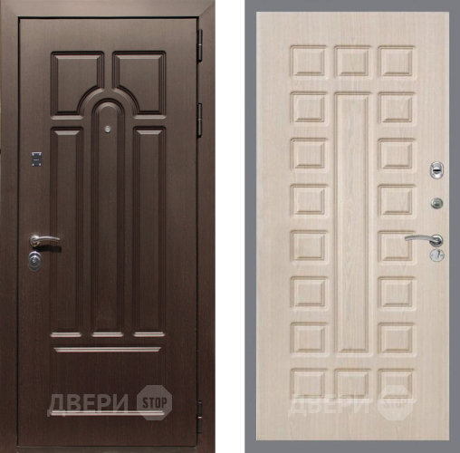 Входная металлическая Дверь Рекс (REX) Эврика FL-183 Беленый дуб в Орехово-Зуево