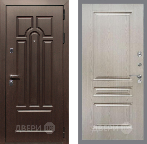 Входная металлическая Дверь Рекс (REX) Эврика FL-243 Беленый дуб в Орехово-Зуево