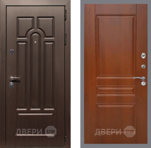 Входная металлическая Дверь Рекс (REX) Эврика FL-243 Итальянский орех в Орехово-Зуево