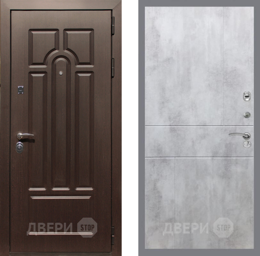 Входная металлическая Дверь Рекс (REX) Эврика FL-290 Бетон светлый в Орехово-Зуево