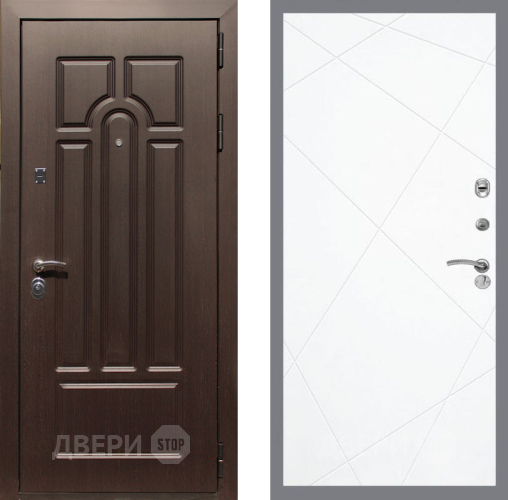 Входная металлическая Дверь Рекс (REX) Эврика FL-291 Силк Сноу в Орехово-Зуево