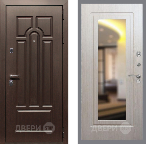 Входная металлическая Дверь Рекс (REX) Эврика FLZ-120 Беленый дуб в Орехово-Зуево