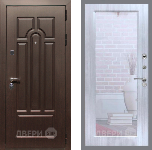 Дверь Рекс (REX) Эврика Зеркало Пастораль Сандал белый в Орехово-Зуево