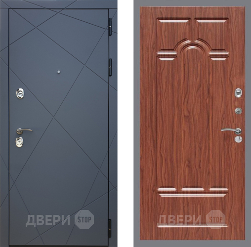 Входная металлическая Дверь Рекс (REX) 13 Силк Титан FL-58 орех тисненый в Орехово-Зуево