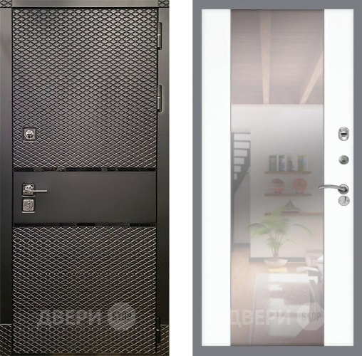 Дверь Рекс (REX) 15 Черный Кварц СБ-16 Зеркало Силк Сноу в Орехово-Зуево