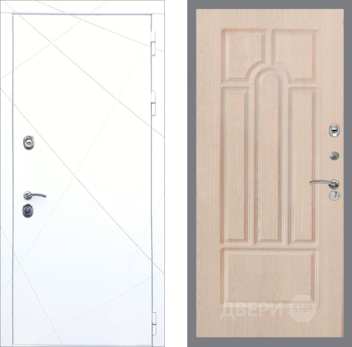 Входная металлическая Дверь Рекс (REX) 13 Силк Сноу FL-58 Беленый дуб в Орехово-Зуево