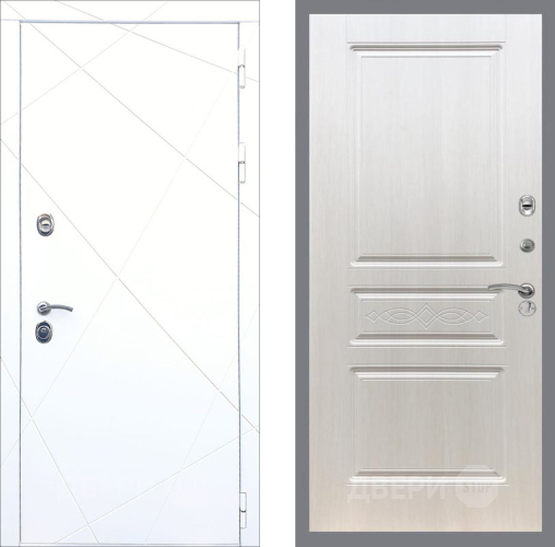 Входная металлическая Дверь Рекс (REX) 13 Силк Сноу FL-243 Лиственница беж в Орехово-Зуево