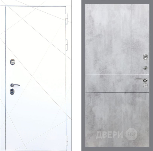 Входная металлическая Дверь Рекс (REX) 13 Силк Сноу FL-290 Бетон светлый в Орехово-Зуево