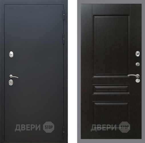 Входная металлическая Дверь Рекс (REX) 5 Черный Муар FL-243 Венге в Орехово-Зуево