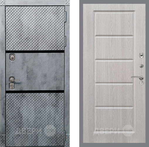 Входная металлическая Дверь Рекс (REX) 15 Бетон Темный FL-39 Беленый дуб в Орехово-Зуево