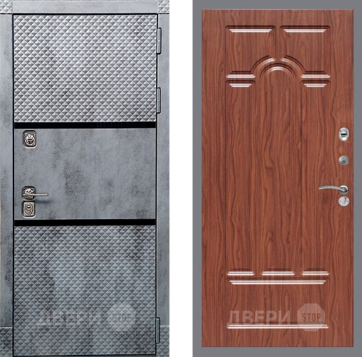 Входная металлическая Дверь Рекс (REX) 15 Бетон Темный FL-58 орех тисненый в Орехово-Зуево