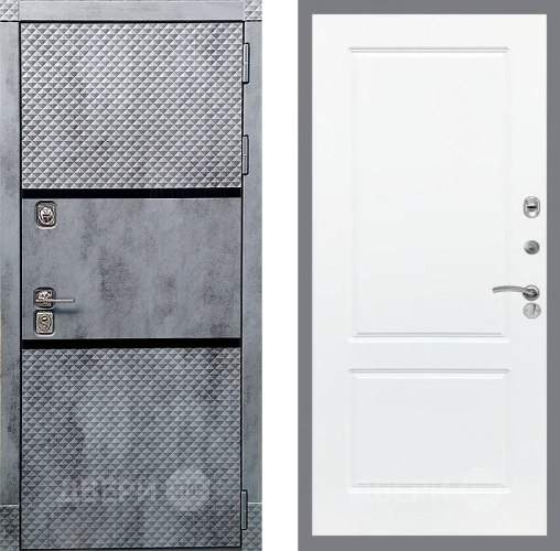 Входная металлическая Дверь Рекс (REX) 15 Бетон Темный FL-117 Силк Сноу в Орехово-Зуево