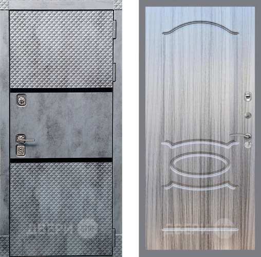 Дверь Рекс (REX) 15 Бетон Темный FL-128 Сандал грей в Орехово-Зуево