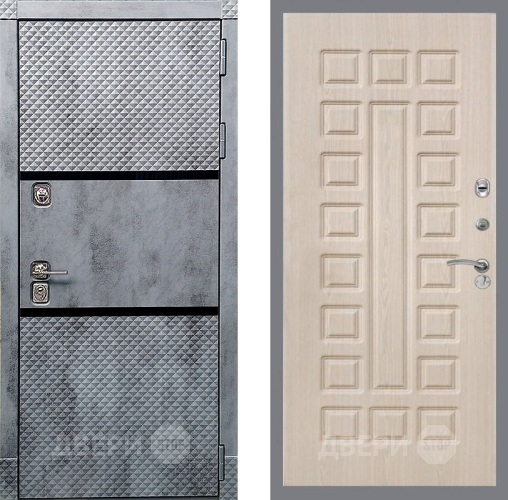 Входная металлическая Дверь Рекс (REX) 15 Бетон Темный FL-183 Беленый дуб в Орехово-Зуево