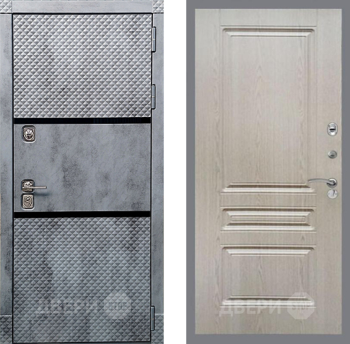 Дверь Рекс (REX) 15 Бетон Темный FL-243 Беленый дуб в Орехово-Зуево