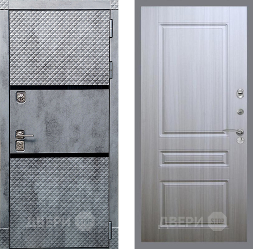 Дверь Рекс (REX) 15 Бетон Темный FL-243 Сандал белый в Орехово-Зуево