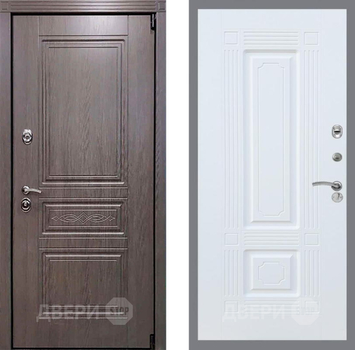 Входная металлическая Дверь Рекс (REX) Премиум-S FL-2 Силк Сноу в Орехово-Зуево