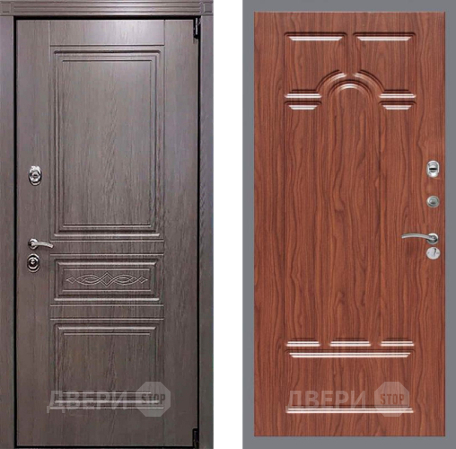 Входная металлическая Дверь Рекс (REX) Премиум-S FL-58 орех тисненый в Орехово-Зуево