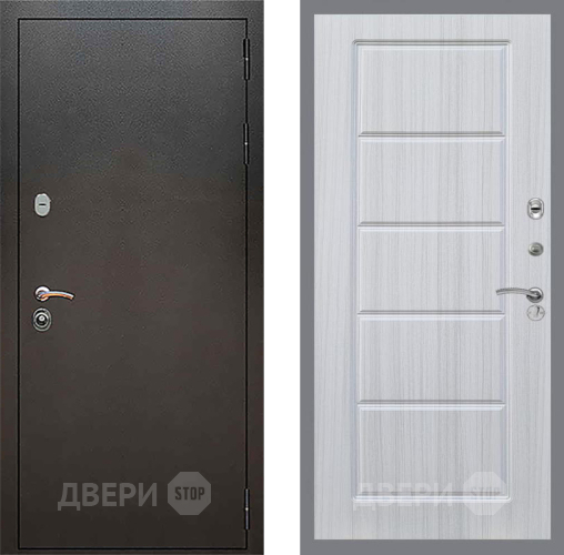 Входная металлическая Дверь Рекс (REX) 5 Серебро Антик FL-39 Сандал белый в Орехово-Зуево