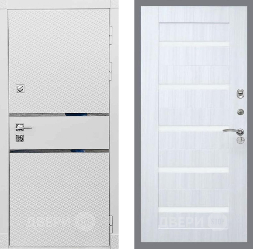 Дверь Рекс (REX) 15 Силк Сноу СБ-14 стекло белое Сандал белый в Орехово-Зуево