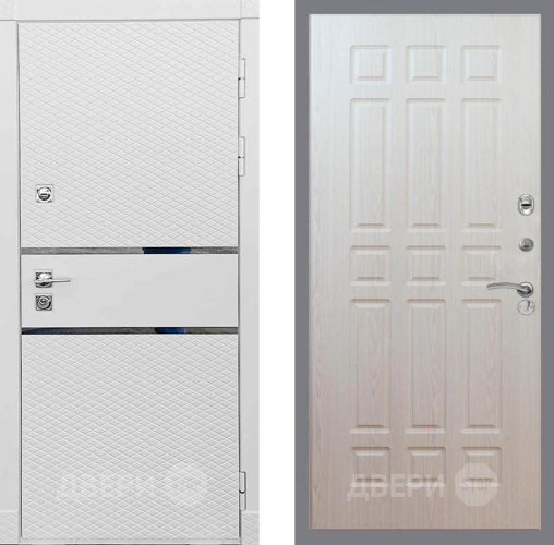 Входная металлическая Дверь Рекс (REX) 15 Силк Сноу FL-33 Беленый дуб в Орехово-Зуево