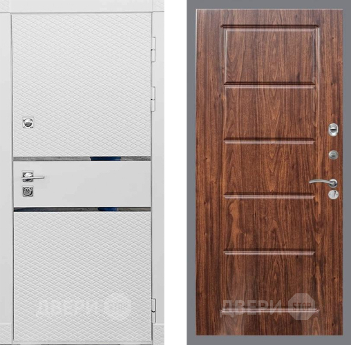 Входная металлическая Дверь Рекс (REX) 15 Силк Сноу FL-39 орех тисненый в Орехово-Зуево